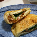 Haru Haru's cooksnap of when they made 油揚げに納豆をはさみました。.