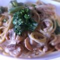 ♡muu♡'s cooksnap of when they made 和風★サーモンの味噌クリームパスタ.