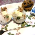 ようじあ's cooksnap of when they made ベーコンとグリーンピースのチーズおにぎり.