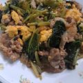 hanemakoo's cooksnap of when they made 簡単！豚こまとほうれん草の甘酢炒め.
