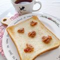 umi☆neco's cooksnap of when they made ✿梅干はちみつトースト✿.