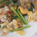wanwannene's cooksnap of when they made 夏のスタミナ！豚肉とニンニクの茎の炒め物.