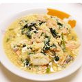 むぎさ's cooksnap of when they made 鮭とほうれん草の卵とじ.