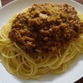 めぐめぐこ's cooksnap of when they made 懐かしのミートソース♪スパゲッティ.