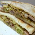 ayamogu's cooksnap of when they made キャベツとベーコンのカレーサンドイッチ.