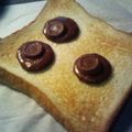 猫クック's cooksnap of when they made 娘が作る♪焼きチョコトースト☆.