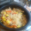 papking's cooksnap of when they made さつまいもときのこの秋の炊き込みご飯❤.