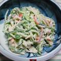 ゆみらんたん's cooksnap of when they made 胡瓜と大根とカニカマの柚子わさびマヨ和え.