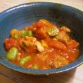さるちゃんばなな's cooksnap of when they made そら豆と鶏肉のトマト煮込み.