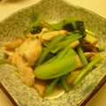 えりぱんな's cooksnap of when they made 鶏肉と小松菜のにんにく塩炒め.