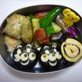 yukiはぴ's cooksnap of when they made キャラ弁☆白黒アンパンマン○●.