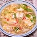 ★しょーこ★'s cooksnap of when they made 豆腐と白ネギとカニカマの卵とじ☆中華風.