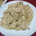 uhwa♪'s cooksnap of when they made 鮭とじゃが芋のクリームパスタ.