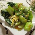 miyuki12's cooksnap of when they made 簡単＊ちんげん菜のスイートチリ卵とじ.
