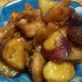ゆんにゃ。's cooksnap of when they made から揚げとさつま芋の甘酢あんかけ.