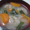 KUMI KUMI's cooksnap of when they made ☆もちもち！！レンコンと山芋のだんご汁☆.