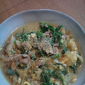 hanabui's cooksnap of when they made 豚肉と春菊のふんわり卵とじ.