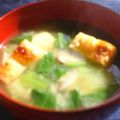 cotonet's cooksnap of when they made 朝の一杯に！里芋と小松菜のお味噌汁.