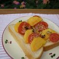 クレイプメートル's cooksnap of when they made 柿とトマトのトースト.