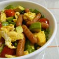 nasubeam's cooksnap of when they made ✿ポークビッツ＆アボカドの彩りサラダ丼✿.