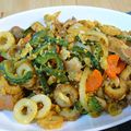 YUKIにゃん★'s cooksnap of when they made ゴーヤと豚肉の甘い炒め物.