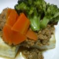 ぴいかん's cooksnap of when they made ＊豆腐ステーキ☆甘辛そぼろのっけ＊.