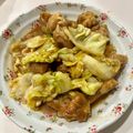 huu_ka's cooksnap of when they made 鶏もも肉とキャベツの味噌オイスター炒め.