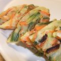 にしらい's cooksnap of when they made もっちもち～具だくさんチヂミ☺.