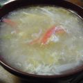 boofoochee's cooksnap of when they made かにふわ卵のあったかスープ.