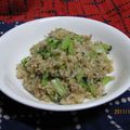 miz66's cooksnap of when they made 大根葉と豚ひき肉のガーリックチャーハン.