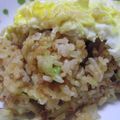 モコＸドリ's cooksnap of when they made 肉味噌♪キャベツ♪で炒飯.