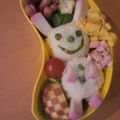 tonet2525's cooksnap of when they made 簡単キュート☆うさぎちゃんのお弁当.