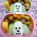 ちっちchan's cooksnap of when they made 簡単！キャラ弁☆いないいないばあワンワン.