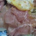ガチガチダンス君's cooksnap of when they made 小粋なB級レシピ　★温玉ふるふる生ハム丼.