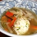 kurukurumin's cooksnap of when they made しゃきしゃきえのきの鶏団子スープ.