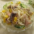miyuki12's cooksnap of when they made 給食の味★いかスパゲティーサラダ.