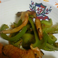 ange216's cooksnap of when they made 簡単エリンギとピーマンのパルメザンソテー.