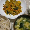 Komocafe's cooksnap of when they made 残った✿かぼちゃ✿豚肉の味噌炒め.