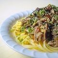 オレンジデイ's cooksnap of when they made 豚肉と高菜の和風ペペロンチーノ.