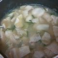 ちなっぴ's cooksnap of when they made 鶏皮でいいダシでちゃう節約スープ☆.