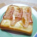 えるえる２８６'s cooksnap of when they made ベーコンチーズトースト✿メープル仕上げ.