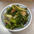 ミアンミアン's cooksnap of when they made 春キャベツ 外葉 漬け物サラダ.