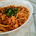 リンデキュー's cooksnap of when they made ひき肉とキムチのボロネーゼ.