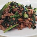 EGUDON's cooksnap of when they made 簡単！大根葉と豚挽き肉のオイマヨ炒め.