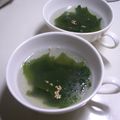 プンプン庵's cooksnap of when they made ニンニクとワカメのスープ♪.