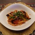 melmarilyn's cooksnap of when they made 娘に伝えたい＊ナスとベーコンのペンネ＊.