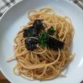ミュウコ's cooksnap of when they made のりわさシソパスタ.