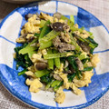 ＊＊めろん＊＊'s cooksnap of when they made ☆簡単☆小松菜とキノコの中華たまご炒め.