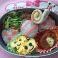 シマ会長's cooksnap of when they made 簡単キャラ弁＊飴ちゃん♡.