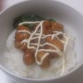 美樹帆's cooksnap of when they made 夜食に！一人分の照り焼き丼.
